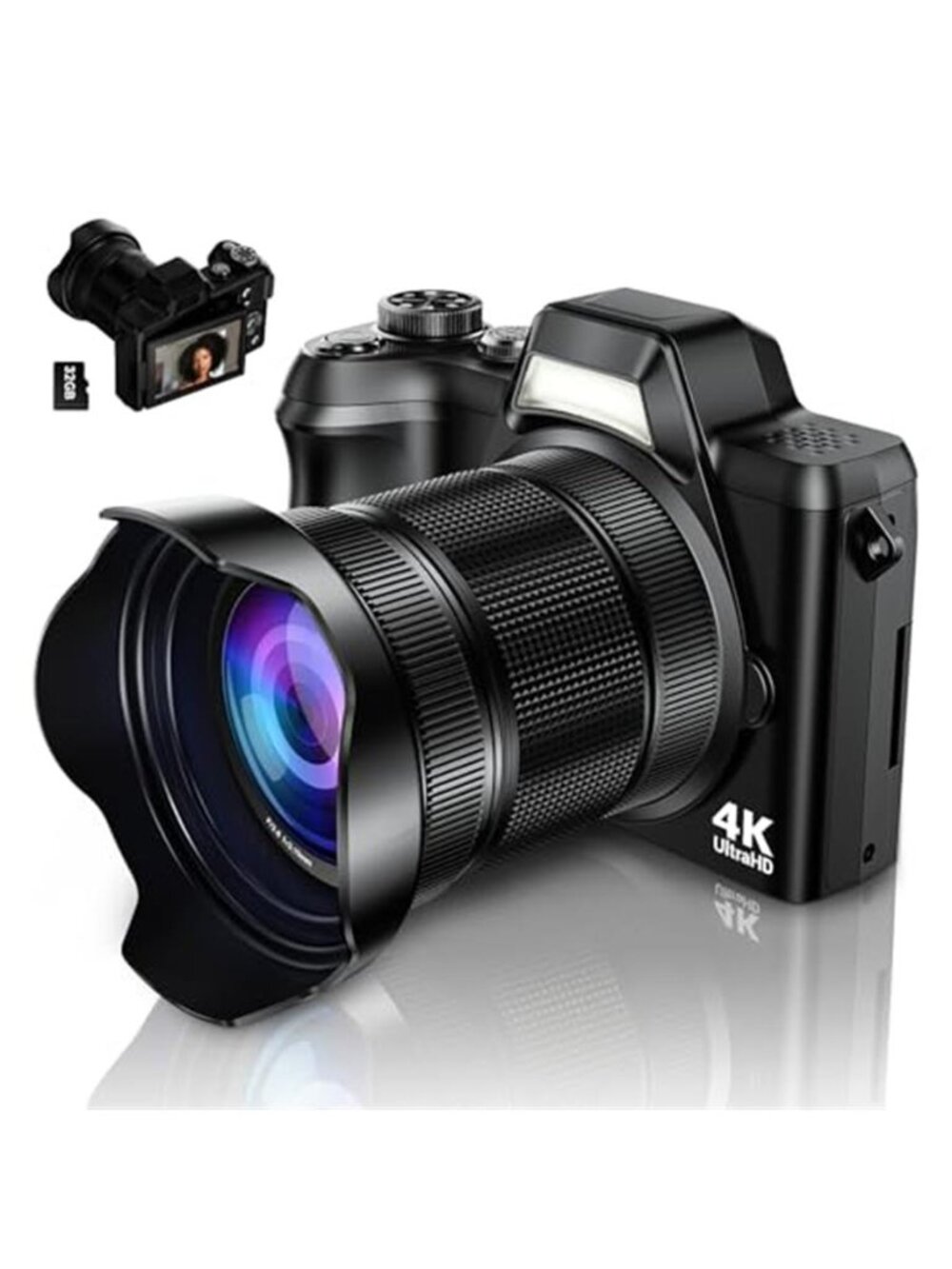 4K Digital Camera for Photography, 56MP Autofocus Vlogging Camera